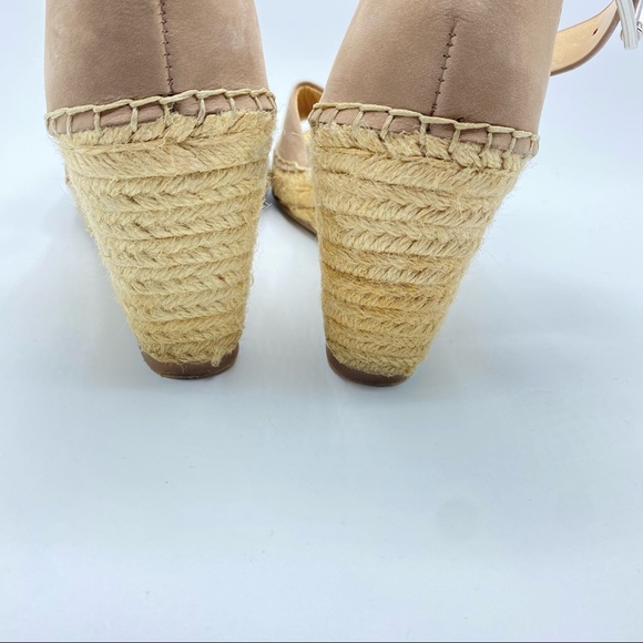 - VINCE CAMUTO Leera Espadrille Wedge Sandals Nude Jute Rope Tan Size 7 - Picture 5 of 8